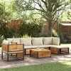 Image de Vidaxl Salon De Jardin Avec Coussins 7 Pcs Bois Massif D'acacia