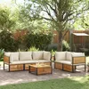 Image de Vidaxl Salon De Jardin Avec Coussins 6 Pcs Bois D'acacia Solide