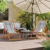 Image de Vidaxl Chaises De Plage Pliables Lot De 2 Multicolore Tissu