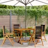 Image de Vidaxl Chaises Inclinables De Jardin Lot De 4 Noir Bois Massif Acacia