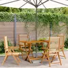 Image de Vidaxl Chaises Inclinables De Jardin Lot De 4 Beige Bois Massif Acacia