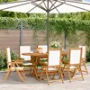 Image de Vidaxl Chaises Inclinables De Jardin Lot De 6 Tissu Et Bois Massif