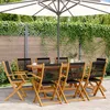 Image de Vidaxl Chaises De Jardin Pliantes Lot De 8 Noir Bois D'acacia Massif