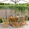 Image de Vidaxl Chaises Pliables De Jardin 4 Pcs Gris Bois D'acacia Massif