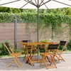 Image de Vidaxl Chaises De Jardin Pliantes Lot De 4 Noir Bois D'acacia Massif
