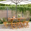 Image de Vidaxl Chaises De Jardin Pliables Lot De 8 Gris Bois D'acacia Massif