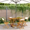 Image de Vidaxl Chaises De Jardin Pliantes Lot De 4 Tissu Et Bois Massif