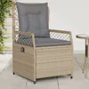 Image de Vidaxl Chaises Inclinables De Jardin Lot De 2 Beige RÃ©sine TressÃ©e