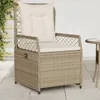 Image de Vidaxl Chaises Inclinables De Jardin Lot De 2 Beige RÃ©sine TressÃ©e