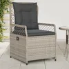 Image de Vidaxl Chaises Inclinables De Jardin Lot De2 Gris Clair RÃ©sine TressÃ©e