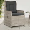 Image de Vidaxl Chaises Inclinables De Jardin Lot De2 Gris Clair RÃ©sine TressÃ©e