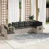 Image de Vidaxl Salon De Jardin 6 Pcs Avec Coussins Gris Clair RÃ©sine TressÃ©e