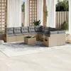 Image de Vidaxl Salon De Jardin 11 Pcs Avec Coussins Beige RÃ©sine TressÃ©e