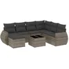 Image de Vidaxl Salon De Jardin 8 Pcs Avec Coussins Gris RÃ©sine TressÃ©e