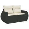 Image de Vidaxl Salon De Jardin 10 Pcs Avec Coussins Noir RÃ©sine TressÃ©e