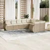 Image de Vidaxl Salon De Jardin Avec Coussins 9 Pcs Beige RÃ©sine TressÃ©e