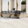 Image de Vidaxl Salon De Jardin 11 Pcs Avec Coussins Beige RÃ©sine TressÃ©e
