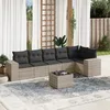 Image de Vidaxl Salon De Jardin Avec Coussins 7 Pcs Gris Clair RÃ©sine TressÃ©e