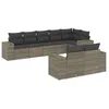 Image de Vidaxl Salon De Jardin 8 Pcs Avec Coussins Gris RÃ©sine TressÃ©e