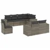 Image de Vidaxl Salon De Jardin 8 Pcs Avec Coussins Gris RÃ©sine TressÃ©e
