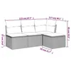 Image de Vidaxl Salon De Jardin Avec Coussins 4 Pcs Beige RÃ©sine TressÃ©e