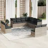 Image de Vidaxl Salon De Jardin 11 Pcs Avec Coussins Gris Clair RÃ©sine TressÃ©e