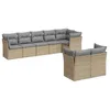 Image de Vidaxl Salon De Jardin Avec Coussins 8 Pcs Beige RÃ©sine TressÃ©e