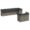 Image de Vidaxl Salon De Jardin 8 Pcs Avec Coussins Gris RÃ©sine TressÃ©e