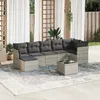 Image de Vidaxl Salon De Jardin 8 Pcs Avec Coussins Gris Clair RÃ©sine TressÃ©e