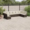 Image de Vidaxl Salon De Jardin 10 Pcs Avec Coussins Marron RÃ©sine TressÃ©e
