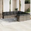 Image de Vidaxl Salon De Jardin 11 Pcs Avec Coussins Gris Clair RÃ©sine TressÃ©e