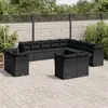 Image de Vidaxl Salon De Jardin Avec Coussins 13 Pcs Noir RÃ©sine TressÃ©e