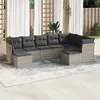 Image de Vidaxl Salon De Jardin 9 Pcs Avec Coussins Gris Clair RÃ©sine TressÃ©e