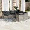 Image de Vidaxl Salon De Jardin 8 Pcs Avec Coussins Gris Clair RÃ©sine TressÃ©e