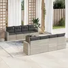 Image de Vidaxl Salon De Jardin 9 Pcs Avec Coussins Gris Clair RÃ©sine TressÃ©e