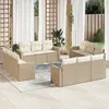 Image de Vidaxl Salon De Jardin Avec Coussins 12 Pcs Beige RÃ©sine TressÃ©e
