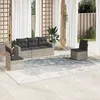 Image de Vidaxl Salon De Jardin 5 Pcs Avec Coussins Gris Clair RÃ©sine TressÃ©e