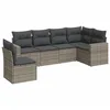 Image de Vidaxl Salon De Jardin 6 Pcs Avec Coussins Gris RÃ©sine TressÃ©e