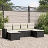 Image de Vidaxl Salon De Jardin 6 Pcs Avec Coussins Noir RÃ©sine TressÃ©e