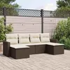 Image de Vidaxl Salon De Jardin Avec Coussins 6 Pcs Marron RÃ©sine TressÃ©e