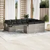 Image de Vidaxl Salon De Jardin 11 Pcs Avec Coussins Gris Clair RÃ©sine TressÃ©e