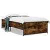 Image de vidaXL Cadre de lit sans matelas chÃªne fumÃ© 90x200 cm