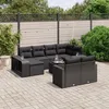Image de Vidaxl Salon De Jardin 11 Pcs Avec Coussins Noir RÃ©sine TressÃ©e