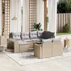 Image de Vidaxl Salon De Jardin 11 Pcs Avec Coussins Beige RÃ©sine TressÃ©e