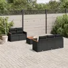 Image de Vidaxl Salon De Jardin 6 Pcs Avec Coussins Noir RÃ©sine TressÃ©e
