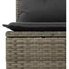Image de Vidaxl Salon De Jardin 9 Pcs Avec Coussins Gris RÃ©sine TressÃ©e