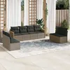 Image de Vidaxl Salon De Jardin 8 Pcs Avec Coussins Gris RÃ©sine TressÃ©e