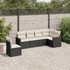 Image de Vidaxl Salon De Jardin 6 Pcs Avec Coussins Noir RÃ©sine TressÃ©e