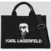 Image de Karl Lagerfeld - Cabas Ikon Aquarelle CarrÃ©, Femme, Noir, Taille: One Size