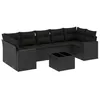 Image de Vidaxl Salon De Jardin 8 Pcs Avec Coussins Noir RÃ©sine TressÃ©e
